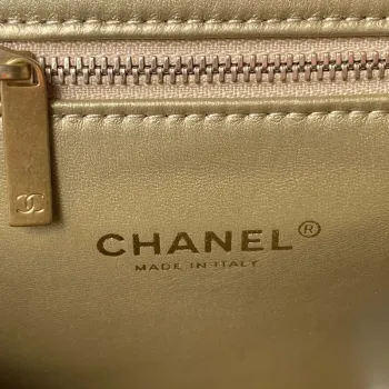 Chanel AS3384 Batoh Řetězová taška z jehněčí kůže Černá