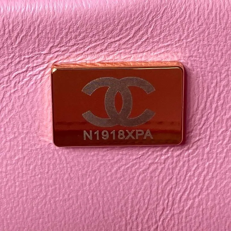 Chanel AS3384 Batoh Řetězová taška jehněčí kůže Růžová