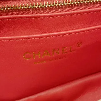 Chanel AS3041 Klasická taška s klopou CF Camellia z jehněčí kůže, růžová a zlatá