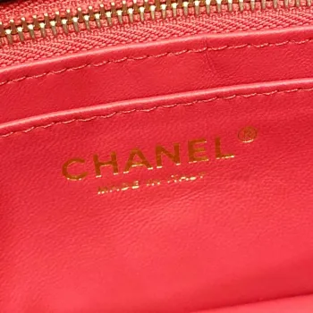 Chanel AS3041 Klasická taška s klopou CF Camellia z jehněčí kůže, černá a zlatá