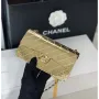 Chanel A8802 VEČERNÍ KABELKA Jehněčí kůže Zlatý kov Zlatá