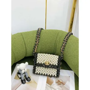 Chanel 22SS letní nová kolekce umělé perly a glazované perlový náhrdelníky Bílá