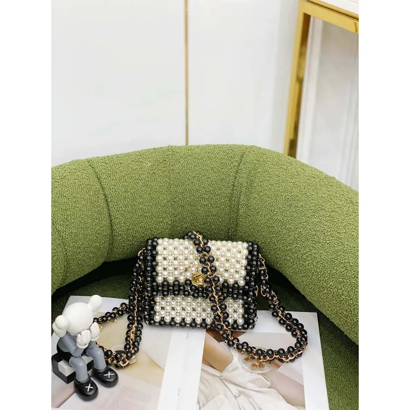 Chanel 22SS letní nová kolekce umělé perly a glazované perlový náhrdelníky Bílá