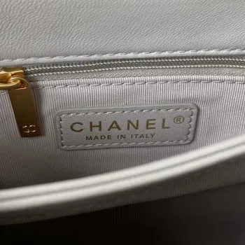 Chanel kabelka s klopou Jehněčí kůže AS3498 Šedá