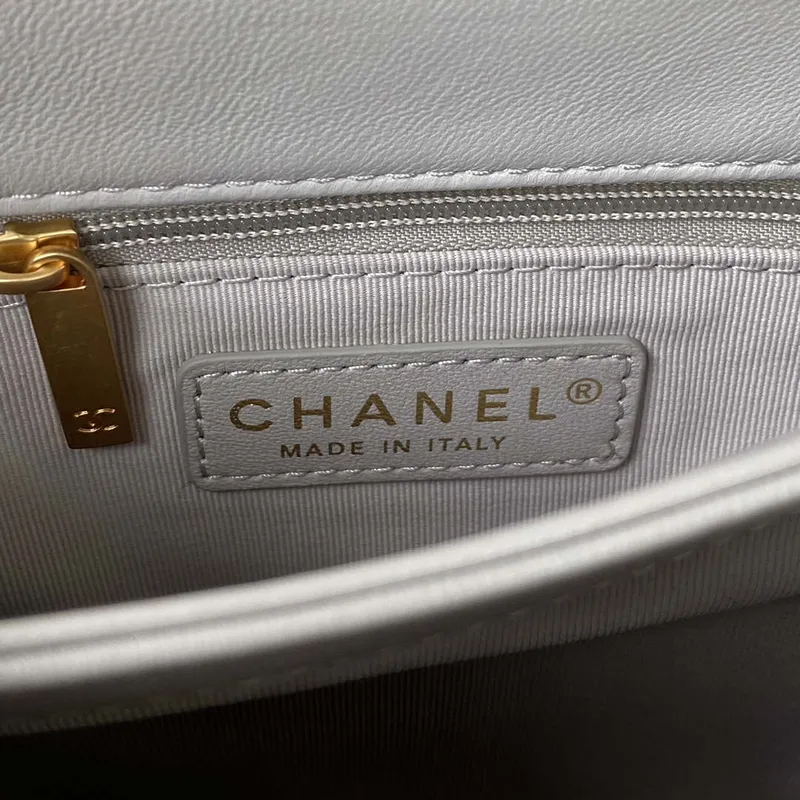 Chanel kabelka s klopou Jehněčí kůže AS3498 Šedá