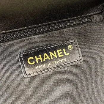 Chanel AS3652 Malá taška s klopou a horním uchem Bavlna a vlna Tweed a zlatý kov Černá a bílá