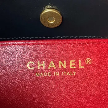 Chanel AS3710 Malá kabelka Hobo Sametová a zlatá kovová černá