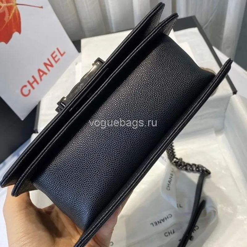 Chanel A67086 Boy Bag Chanel Flap Shoulder bag Černá telecí kůže Černá