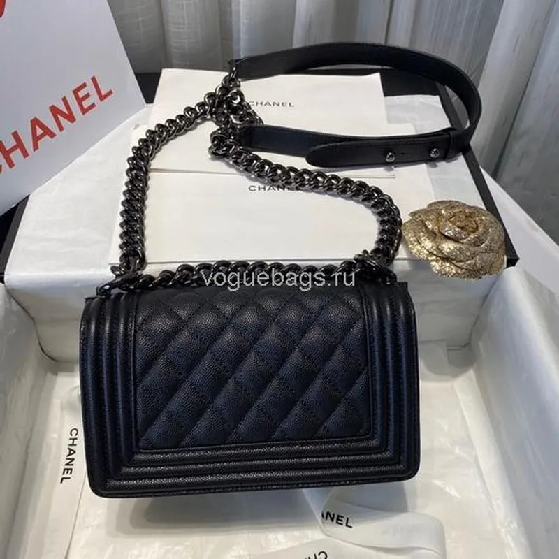 Chanel A67086 Boy Bag Chanel Flap Shoulder bag Černá telecí kůže Černá