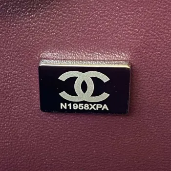 Chanel A01113 Kabelka s klopou Klasická taška Černá jehněčí kůže Stříbrná