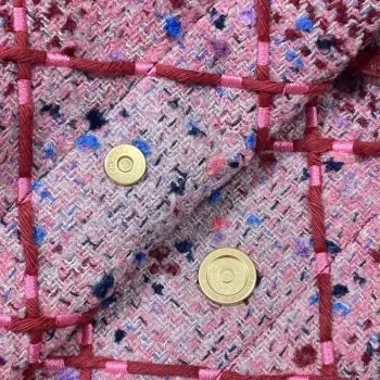 Chanel 22 Kabelka Zlatá metalická plátěná taška AS3260 Růžová