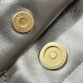 Chanel 22 Kabelka Lesklá telecí kůže AS3261 Šedá Stříbrná