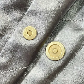 Chanel 22 Velká kabelka Lesklá telecí kůže AS3262 Šedá Stříbrná