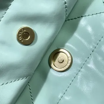 Chanel 22 Velká kabelka Lesklá telecí kůže AS3262 Mátově zelená