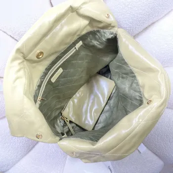 Chanel 22 Velká kabelka Lesklá telecí kůže AS3262 Světle zelená