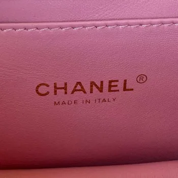 Chanel AS3580 Malá taška s klopou Jehněčí kůže Jehněčí kůže a zlatý kov Růžová
