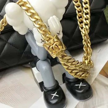 Chanel AS3609 Taška s klopou Jehněčí kůže Jehněčí kůže a zlatý kov Černá