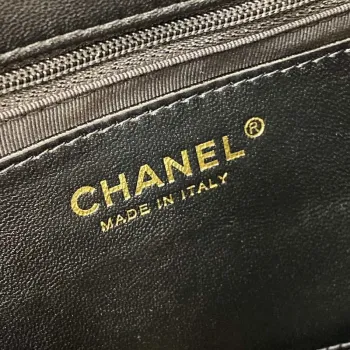 Chanel AS3609 Taška s klopou Jehněčí kůže Jehněčí kůže a zlatý kov Černá