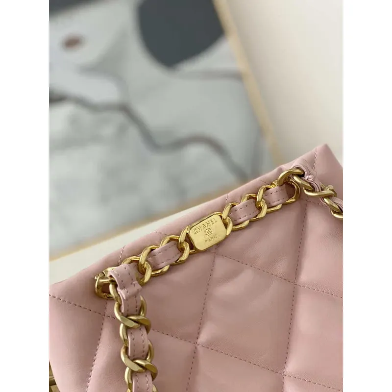 Chanel AS3502 Malá taška z jehněčí kůže, růžová