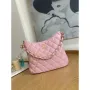 Chanel AS3631 2022 nová hippie taška Hobo pod paží Jehněčí kůže Růžová
