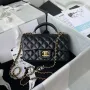 Chanel Mini flap Lambskin taška s horním uchem AS2431 Černá zlatá