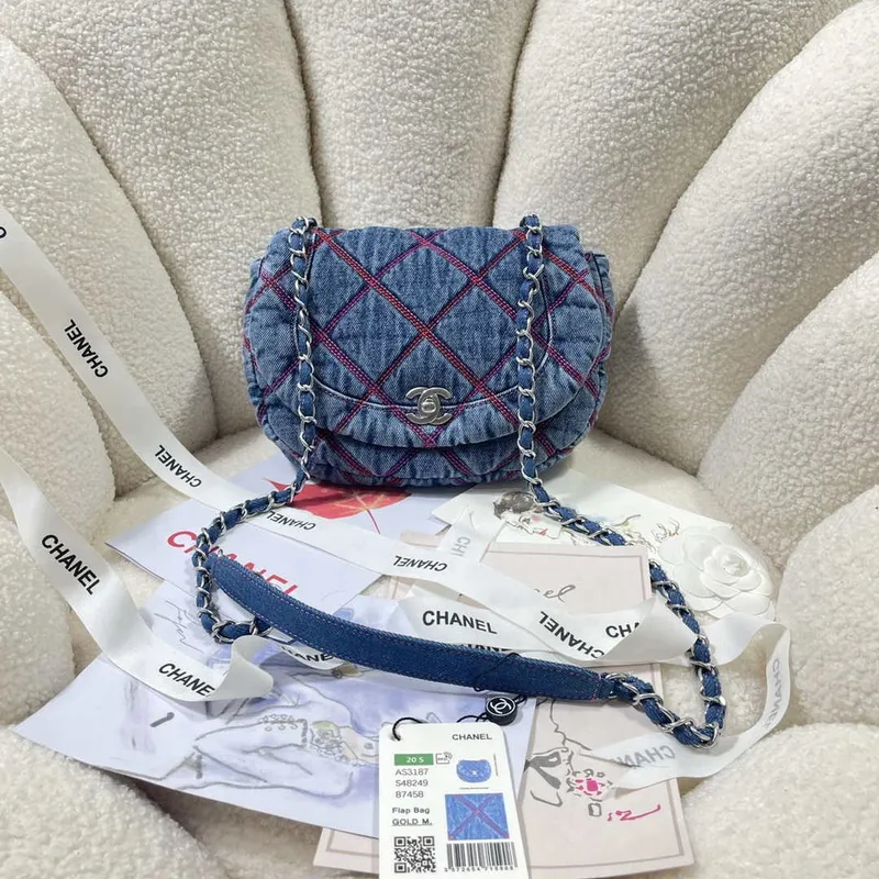 Chanel AS3188 22A Plážová denimová brašna Denimová modrá