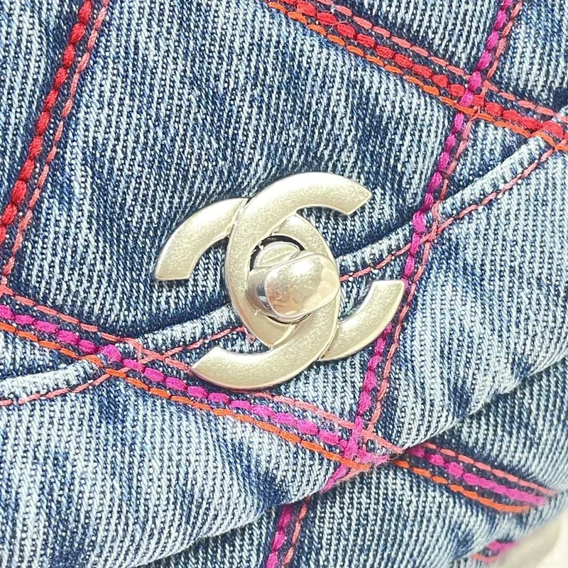 Chanel AS3188 22A Plážová denimová brašna Denimová modrá