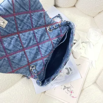 Chanel AS3188 22A Plážová denimová brašna Denimová modrá