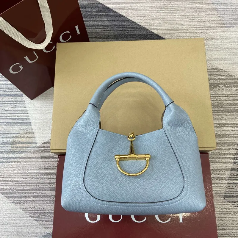 Gucci 837467 Gucci Softbit Střední Taška s Horním Uchem Šedá Modrá