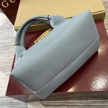 Gucci 837467 Gucci Softbit Střední Taška s Horním Uchem Šedá Modrá