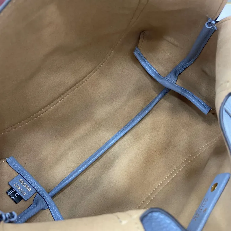 Gucci 837467 Gucci Softbit Střední Taška s Horním Uchem Šedá Modrá