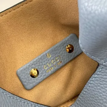Gucci 837467 Gucci Softbit Střední Taška s Horním Uchem Šedá Modrá