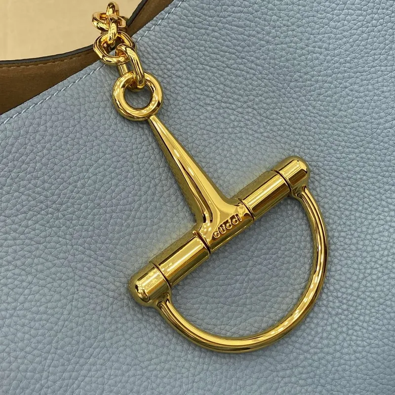 Gucci 837466 Gucci Softbit Maxi Kabelka přes rameno Šedá modrá