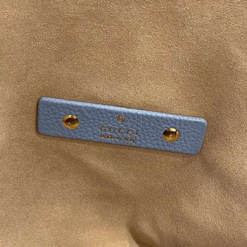 Gucci 837466 Gucci Softbit Maxi Kabelka přes rameno Šedá modrá