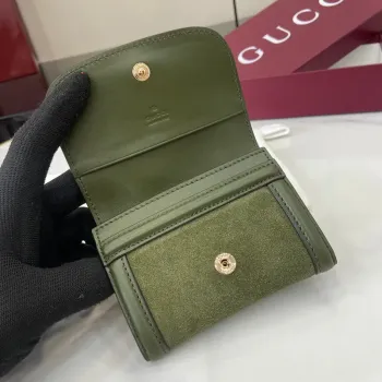 Gucci 818795 Gucci Blondie pouzdro na karty z jemné kůže Zelené
