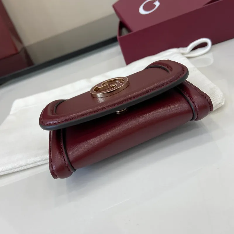 Gucci 818795 Gucci Blondie pouzdro na karty vínově červené