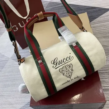 Gucci 816865 Malá tištěná plátěná taška Off white