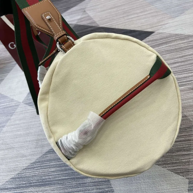 Gucci 816866 Velká tištěná plátěná taška Off white