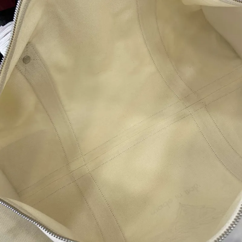 Gucci 816866 Velká tištěná plátěná taška Off white