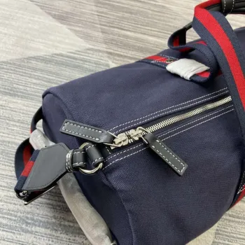 Gucci 816866 Velká tištěná plátěná taška na sport Dark Blue