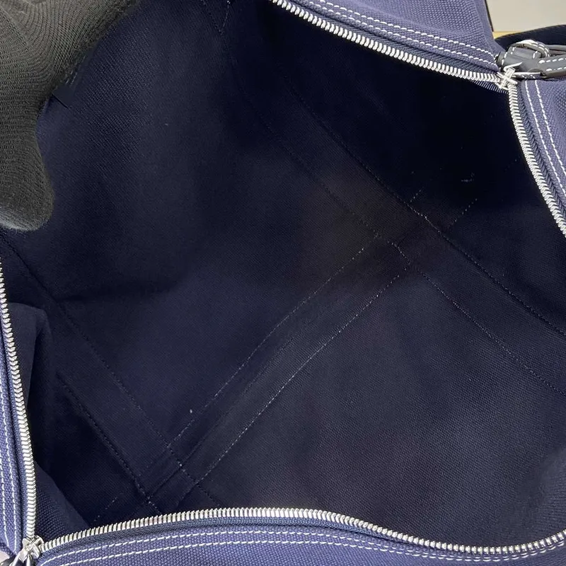 Gucci 816866 Velká tištěná plátěná taška na sport Dark Blue