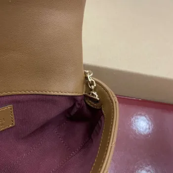 Gucci 841290 GG Marmont Mini Kabelka přes rameno Hnědá