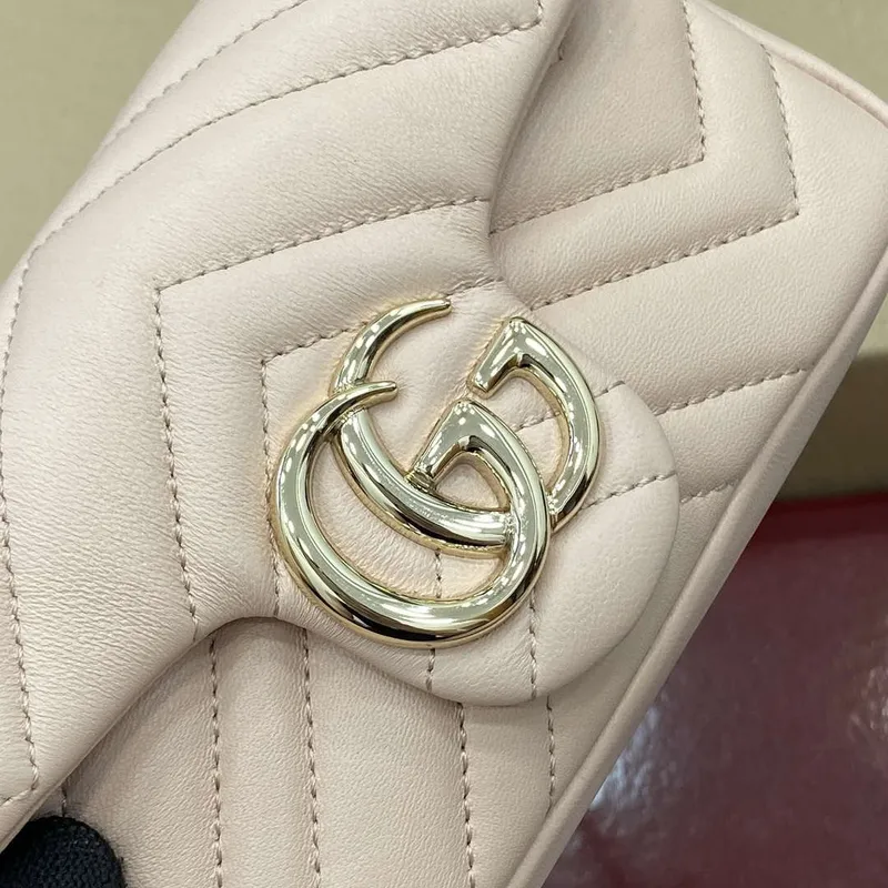 Gucci 841290 GG Marmont Mini Kabelka přes rameno Světle růžová
