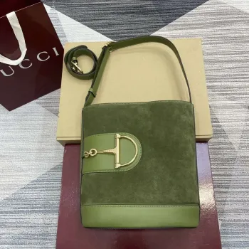 Gucci 833660 Gucci 73 Střední kabela na víno Zelená semiš