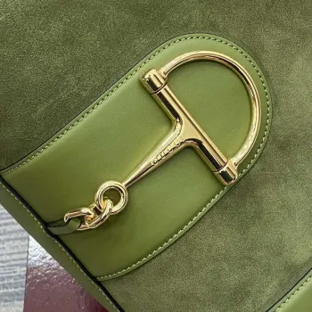 Gucci 833660 Gucci 73 Střední kabela na víno Zelená semiš