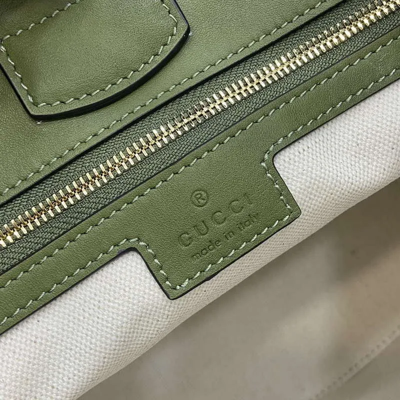 Gucci 833660 Gucci 73 Střední kabela na víno Zelená semiš
