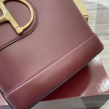 Gucci 833660 Gucci 73 Střední kabela Bucket Bag Ancora Red hladká kůže