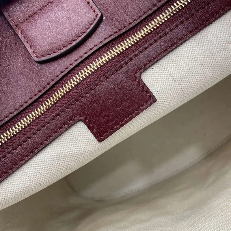 Gucci 833660 Gucci 73 Střední kabela Bucket Bag Ancora Red hladká kůže