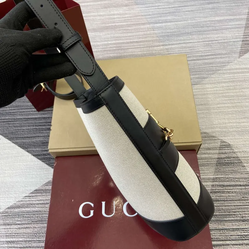 Gucci 833660 Gucci 73 Střední kbelík Taška Přírodní plátno