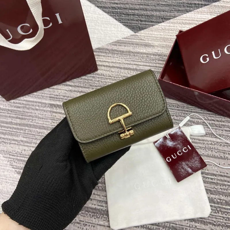 Gucci 828148 Gucci Softbit Karta Držák Tmavě Zelená